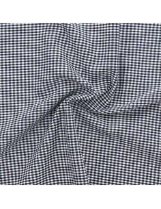 Vichy-stof met kleine ruitjes - Marineblauw
