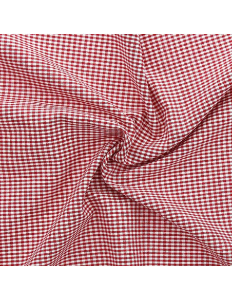 Vichy-stof kleine ruitjes - Rood