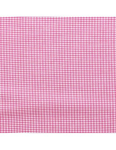Vichy-stof met kleine ruitjes - Fuchsia