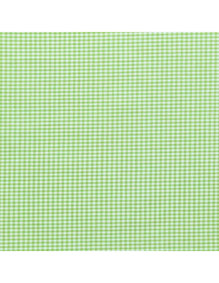 Vichy-stof met kleine ruitjes - Anijsgroen