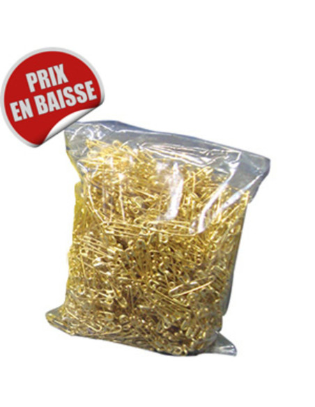 Gouden veiligheidsspelden - Zak van 1000 stuks