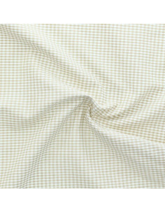 Vichy-stof met kleine ruitjes - Beige
