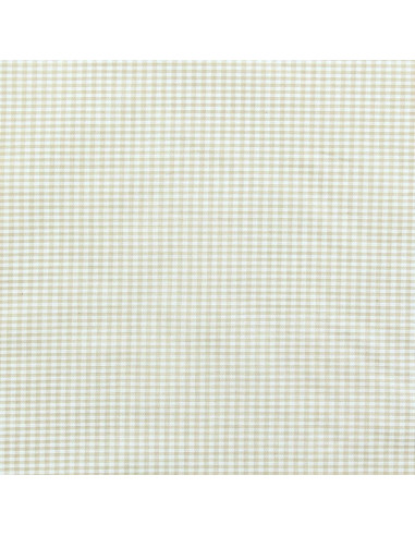 Vichy-stof met kleine ruitjes - Beige