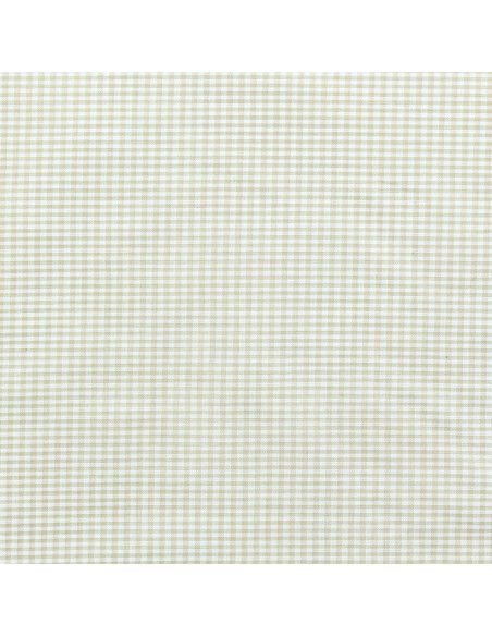Vichy-stof met kleine ruitjes - Beige