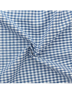 Grote ruit Vichy-stof - Spijkerblauw