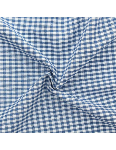 Grote ruit Vichy-stof - Spijkerblauw