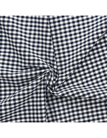 Grote ruitjes Vichy-stof - Marineblauw