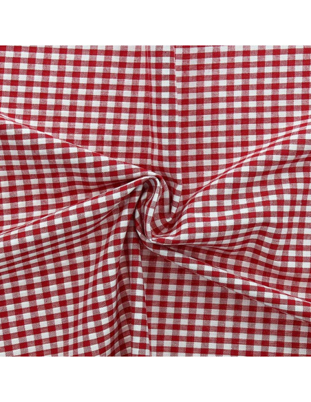Grote ruitjes Vichy-stof - Rood