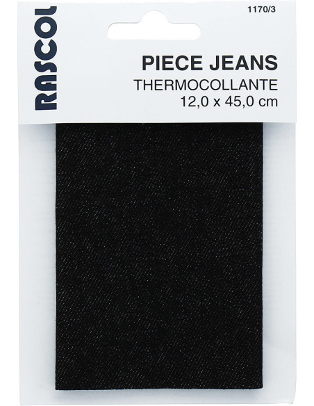 Strijkbare percale voor reparatie - Zwarte jeans