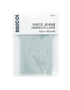 Strijkbare percale voor reparatie - Lichtblauwe jeans