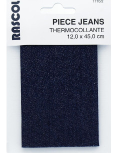 Strijkbare percale voor reparatie - Donkerblauwe jeans