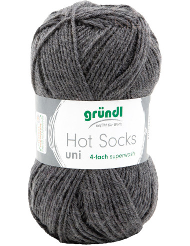 Hot Socks effen sokkenwol 50 Gründl