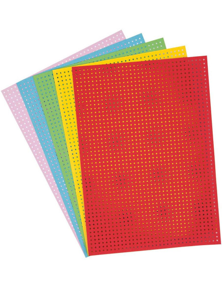 Set van 10 borduurkartonvellen - Kleuren