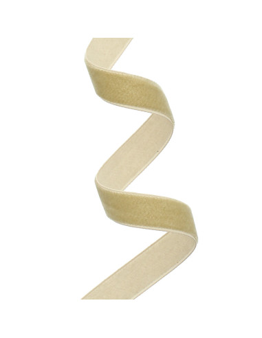 Fluwelen lint - Donkerbeige