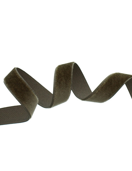 Fluwelen lint - Donker taupe