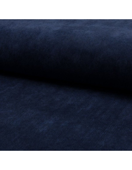 Ribfluweel stof - Marineblauw