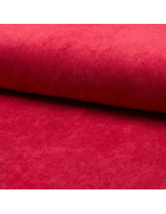 Ribfluweel stof - Rood