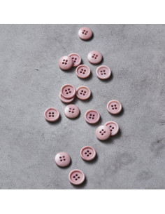 Corozo knoop met afgeronde rand - Roze 2