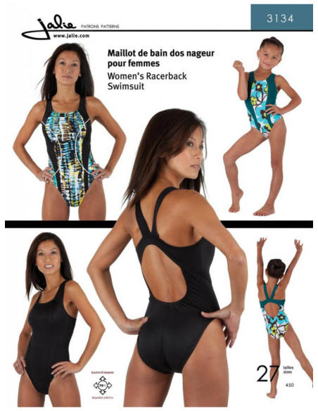Racerback badpak patroon - Jalie 3134
