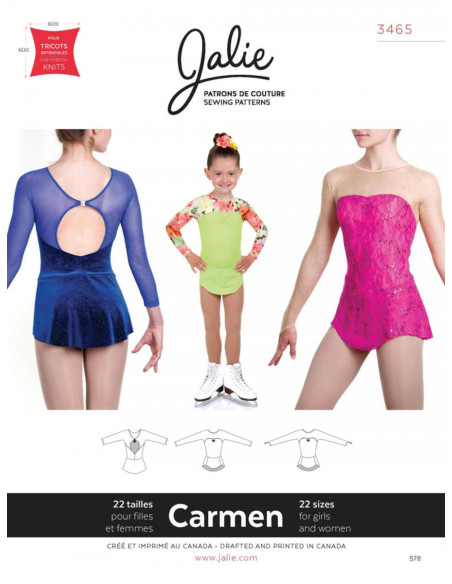 Carmen schaatsjurk patroon - Jalie 3465