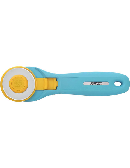 Ergonomische turquoise cirkelmes Olfa 45mm