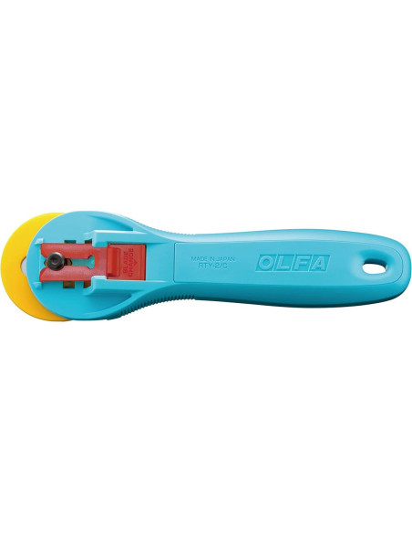 Ergonomische turquoise cirkelmes Olfa 45mm