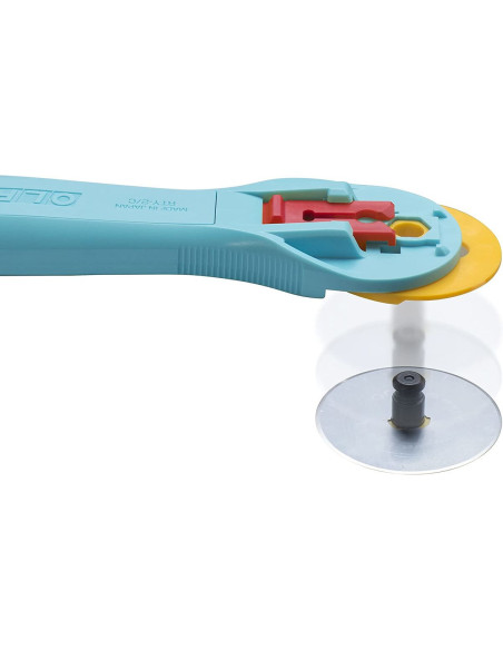Ergonomische turquoise cirkelmes Olfa 45mm