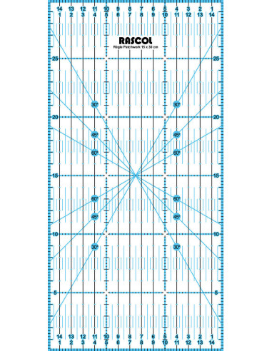 Rascol patchwork liniaal 15 x 30 cm