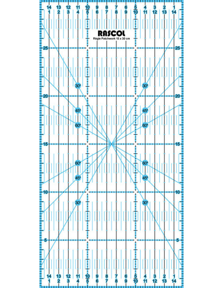 Rascol patchwork liniaal 15 x 30 cm