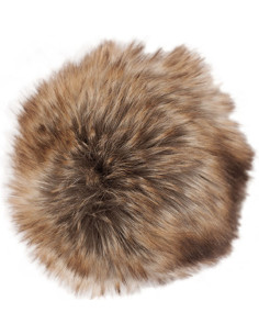 Imitatiebont pompon 10 cm - Premium bruin