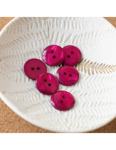 Sparkle knoop met 2 gaten - Fuchsia