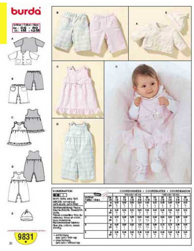 Patroonset - Burda 9831