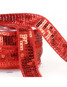 Paillettenband - Rood