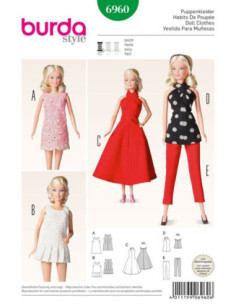 Patroon voor poppenkleding - Burda 6960