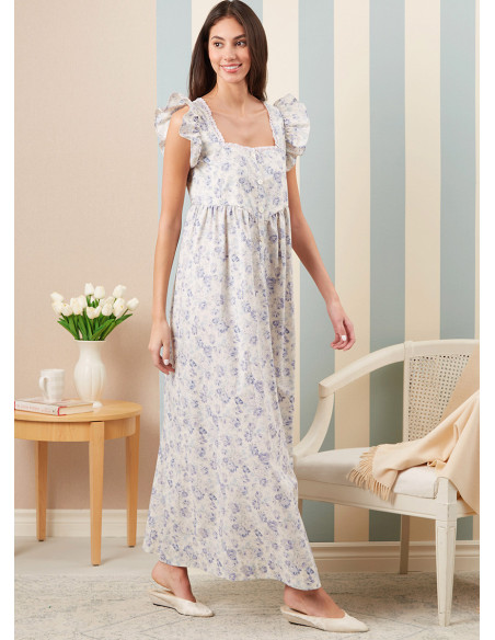 Kamerjas patroon, strikceintuur en nachthemd - McCall's 8381
