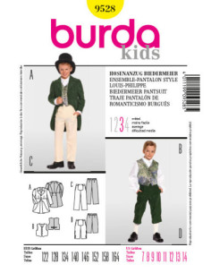 Patroon voor een broekpak in Louis Philippe-stijl - Burda 9528