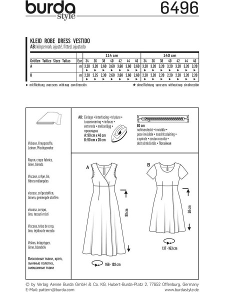 Jurkpatroon - Burda 6496