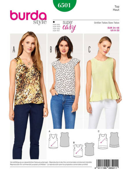 Top patroon - Burda 6501