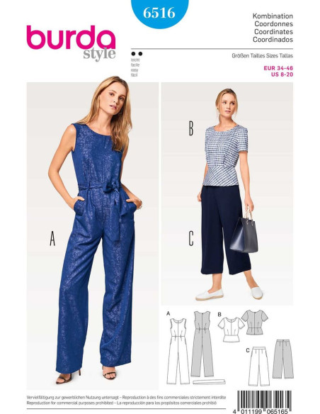 Coördinatenpatroon - Burda 6516
