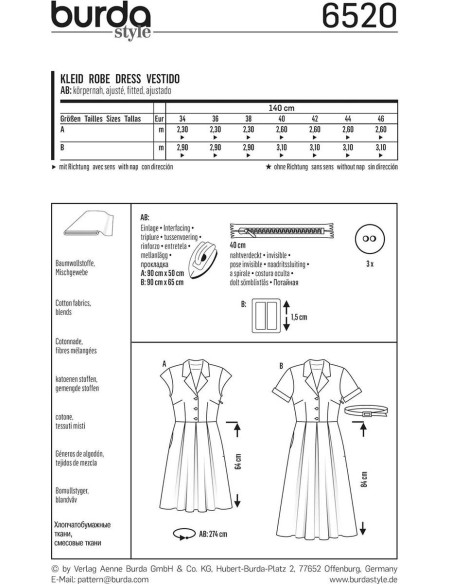 Jurkpatroon - Burda 6520