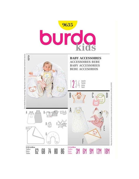 Babyaccessoires patroon - Burda 9635
