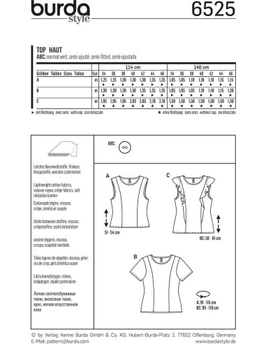 Top patroon - Burda 6525