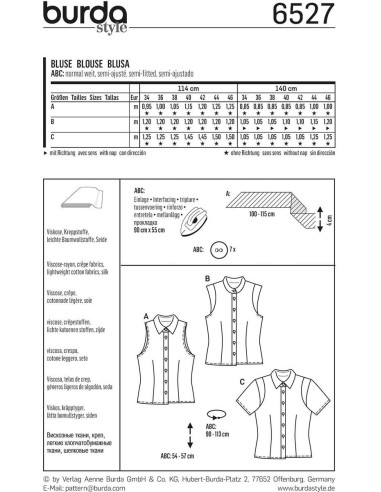 Blousepatroon - Burda 6527
