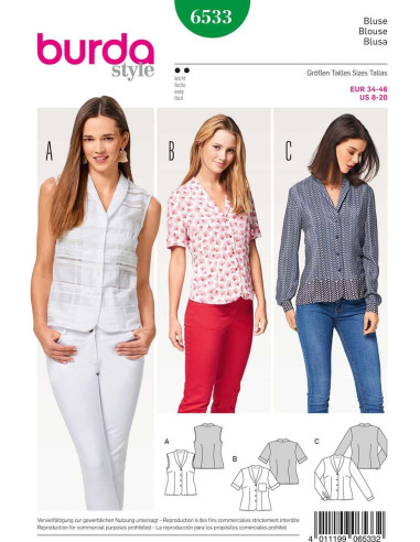 Blousepatroon - Burda 6533