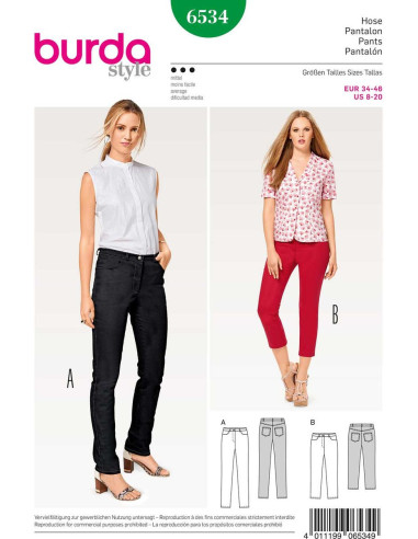 Broekpatroon - Burda 6534