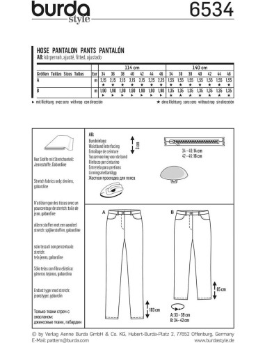 Broekpatroon - Burda 6534