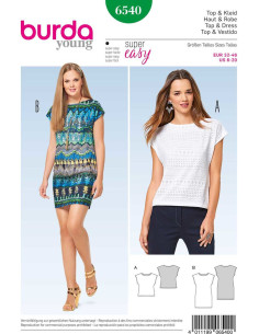 Top- en jurkpatroon - Burda 6540