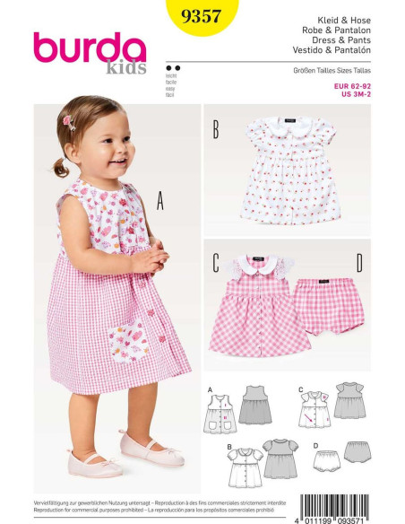 Jurk- en broekpatroon - Burda 9357