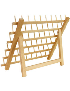 Houten display voor 60 klosjes garen 2