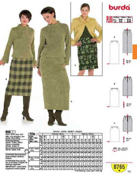 Rokpatroon - Burda 8765
